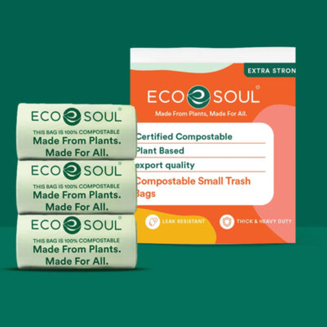 ECOSOUL COMPOSTABLE TRASH BAGS 17''X19'' 20PCS